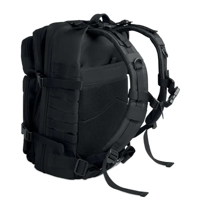 Outdoor-Rucksack 600D RPET - CARRYCONFI - Schwarz