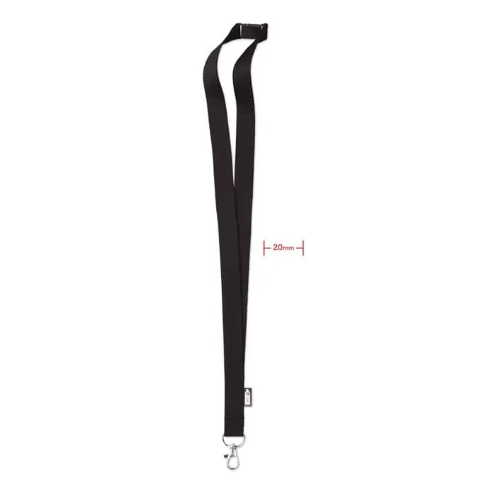 Lanyard RPET 20mm - LANY RPET - Schwarz