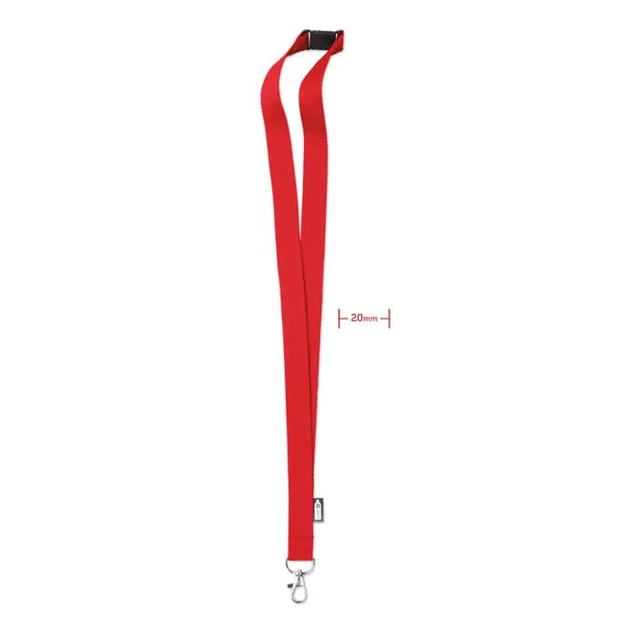 Lanyard RPET 20mm - LANY RPET - Rot