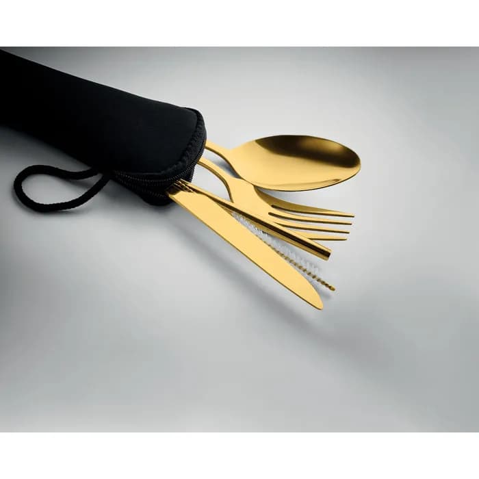 Besteck-Set Edelstahl - 5 SERVICE - Golden