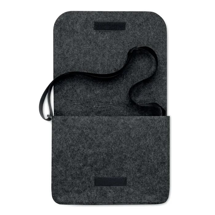 Umhängetasche aus RPET-Filz - BAGLO - Steingrau