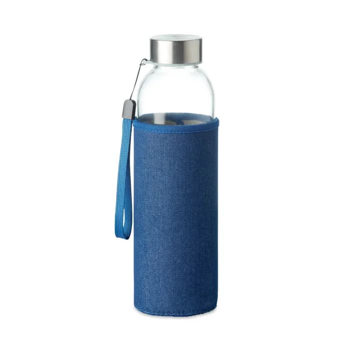 Trinkflasche Glas 500ml - UTAH DENIM - Blau