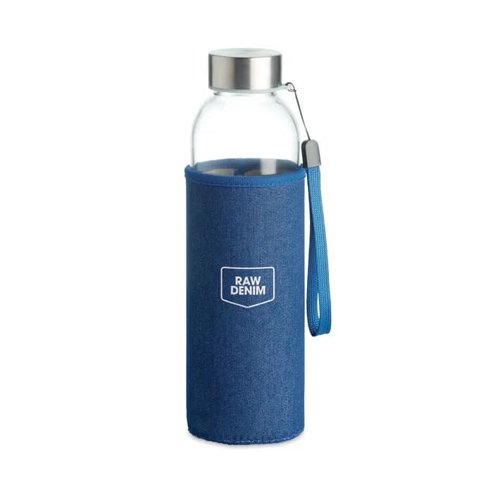 Trinkflasche Glas 500ml - UTAH DENIM - Blau