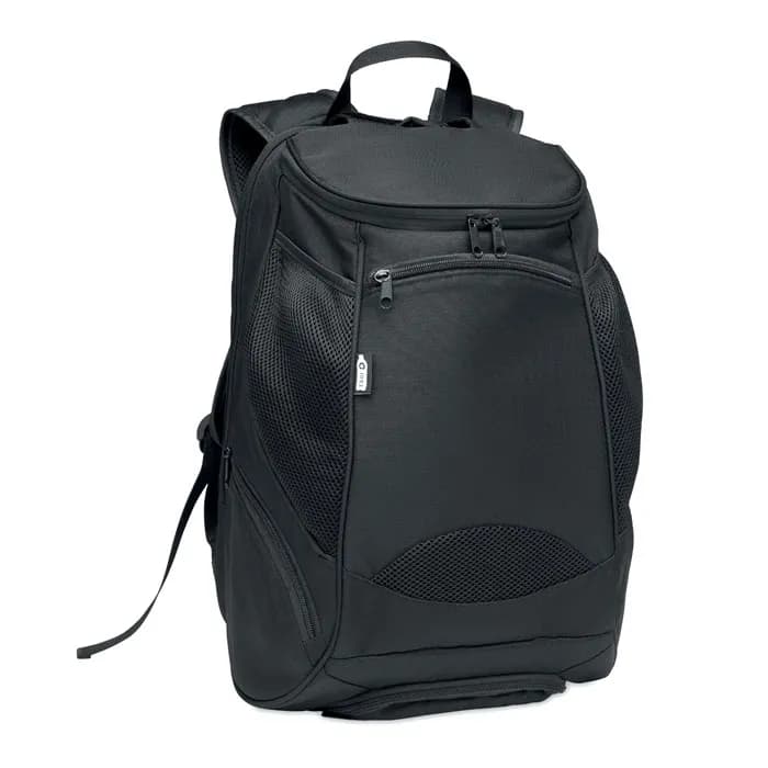 Sportrucksack 600D RPET - OLYMPIC - Schwarz