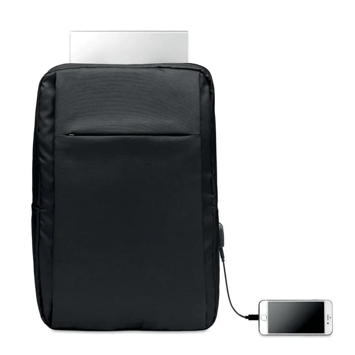 Laptop Rucksack 300D RPET - SEOUL - Schwarz