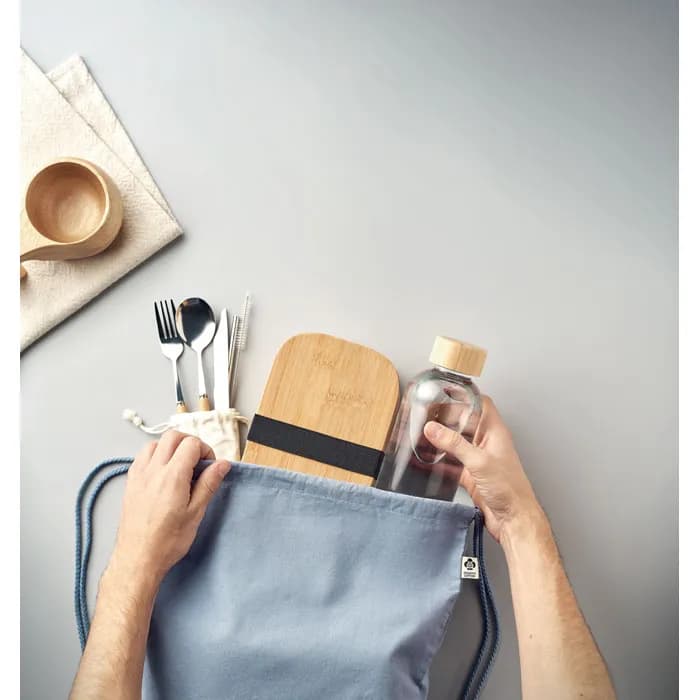 Beutel Organic Cotton - YUKI COLOUR - Babyblau