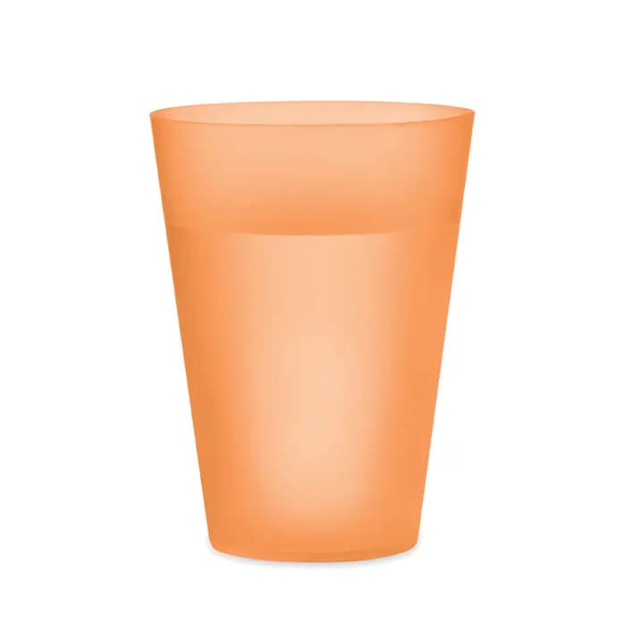 Wiederverwendbarer Becher 300ml - FESTA - Transparent Orange