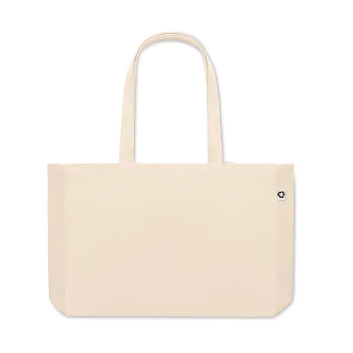 Recycelte Canvas-Tasche - RESPECT - Beige