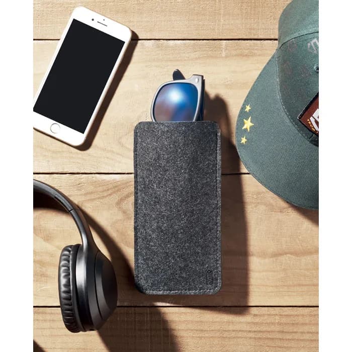 Brillenetui RPET-Filz - NIRSON - Steingrau