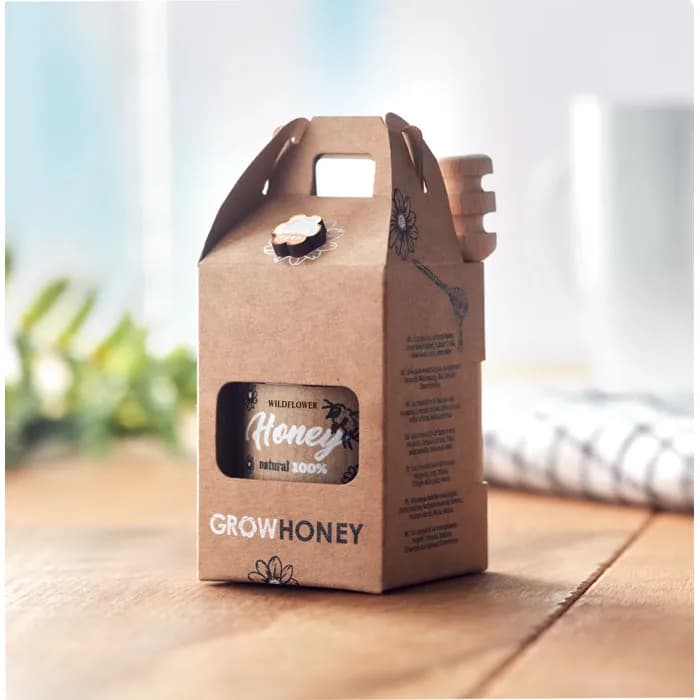 Wildblumenhonig-Set 50g - DAUBER - Holz