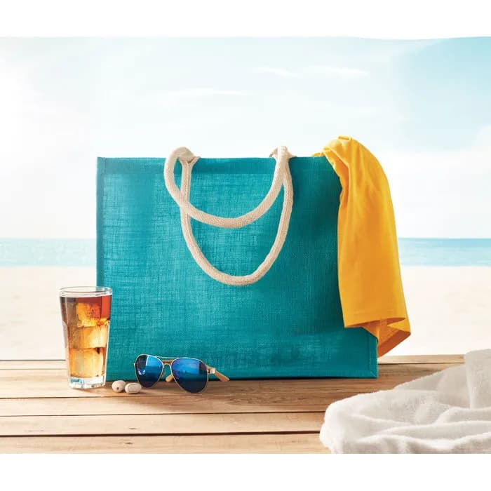 Einkaufstasche Jute - AURA - Türkis