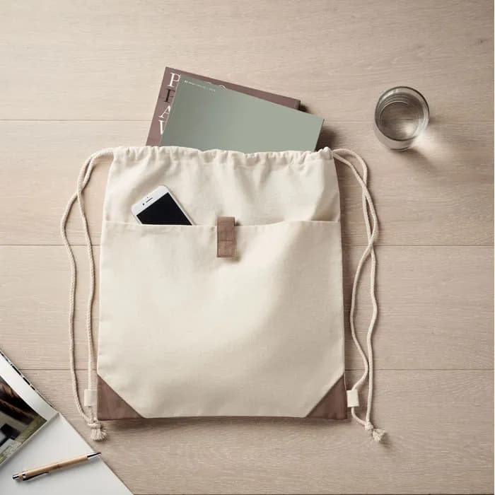 Beutel mit Kordelzug - PANDA BAG - Beige