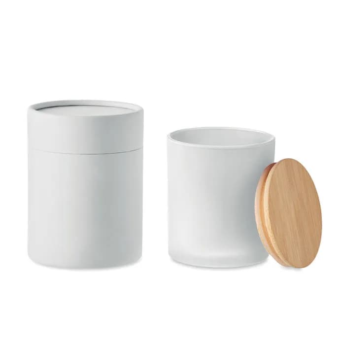 Kerze im Glas 200 g - KEOPS MEDIUM - Weiß