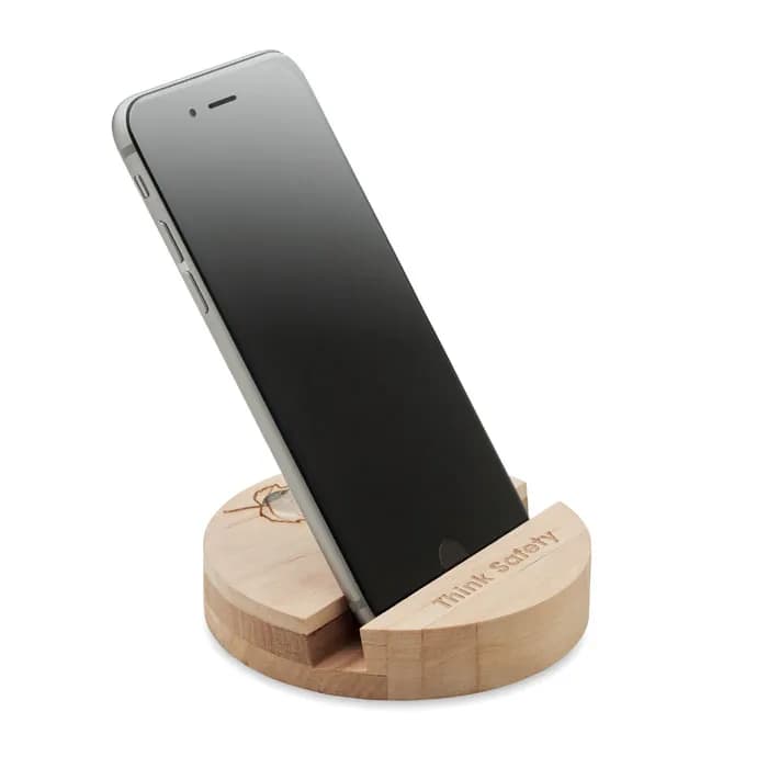 Smartphone Halter Birkenholz - GROW ROUND STAND - Holz