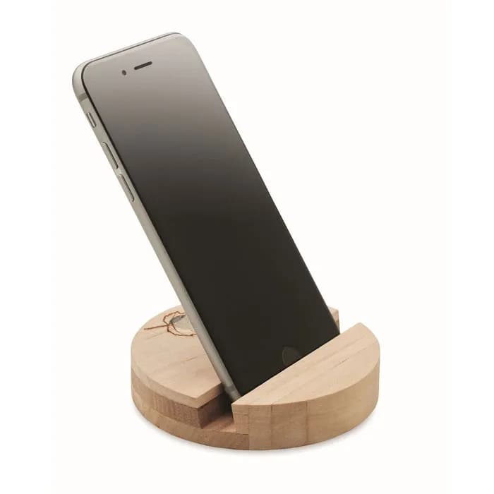 Smartphone Halter Birkenholz - GROW ROUND STAND - Holz