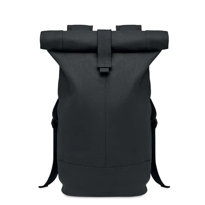Rolltop-Rucksack Canvas - ZURICH ROLL - Schwarz