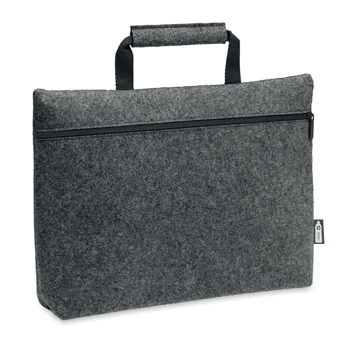 Laptop Tasche RPET-Filz - TAPLA - Steingrau