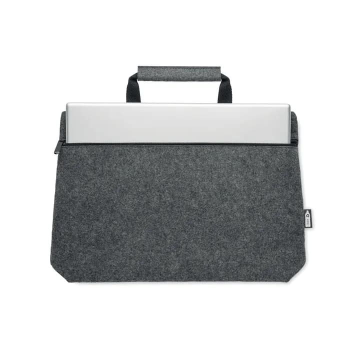 Laptop Tasche RPET-Filz - TAPLA - Steingrau