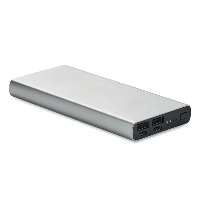Powerbank 10000 mAh - POWERFLAT 10C - Mattsilber