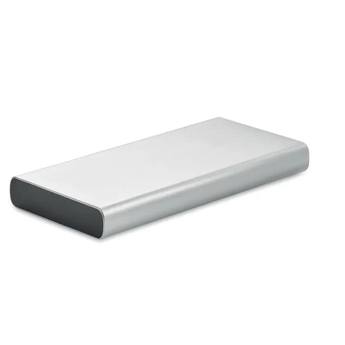 Powerbank 10000 mAh - POWERFLAT 10C - Mattsilber