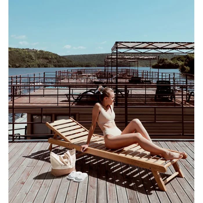 Badeschlappen Größe 40/41 - KOLAM - Weiß