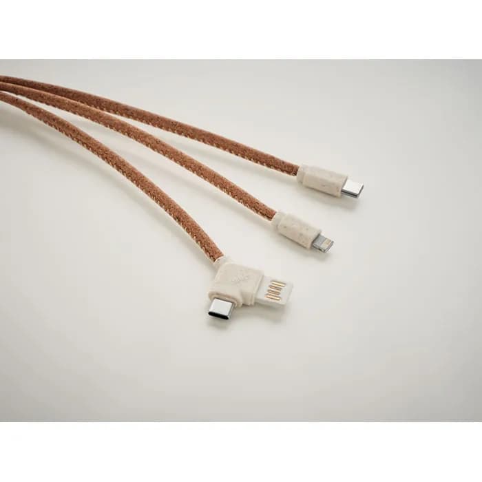 3in1 Ladekabel Kork - CABIE - Beige