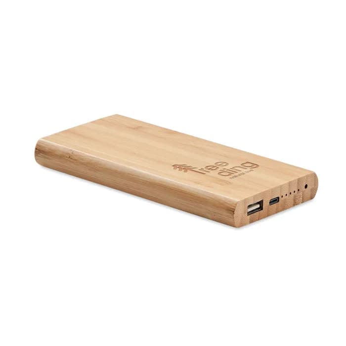 Powerbank mit Ladestation - ARENA C - Holz