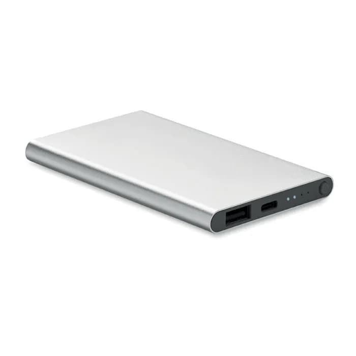 4000mAh Powerbank Typ C - POWERFLAT C - Mattsilber