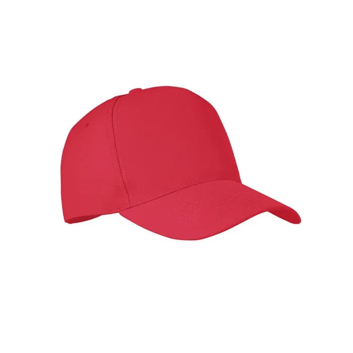 RPET CAP 5 PANELS 210G/M² - SENGA - Rot