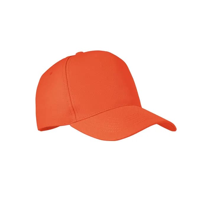 RPET CAP 5 PANELS 210G/M² - SENGA - Orange