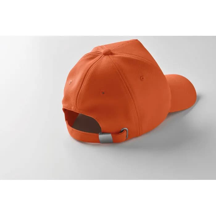 RPET CAP 5 PANELS 210G/M² - SENGA - Orange