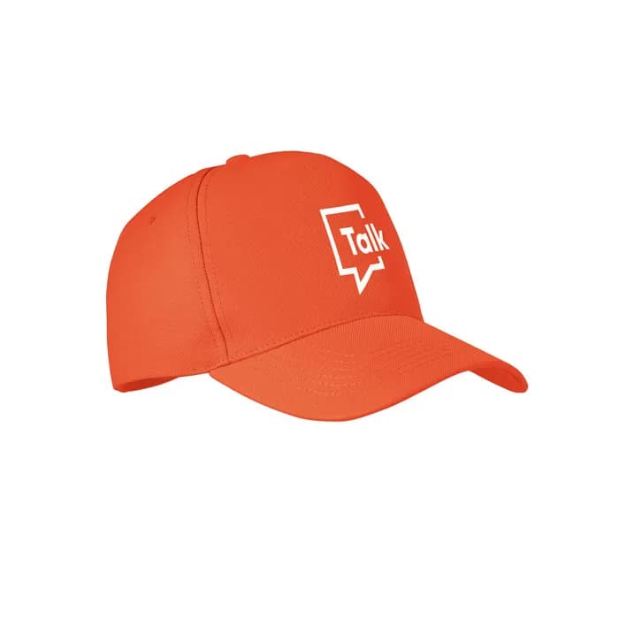 RPET CAP 5 PANELS 210G/M² - SENGA - Orange