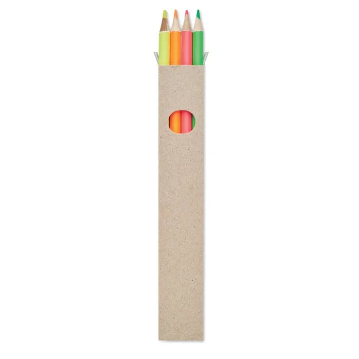 4 Textmarker-Buntstifte - BOWY - Multicolour