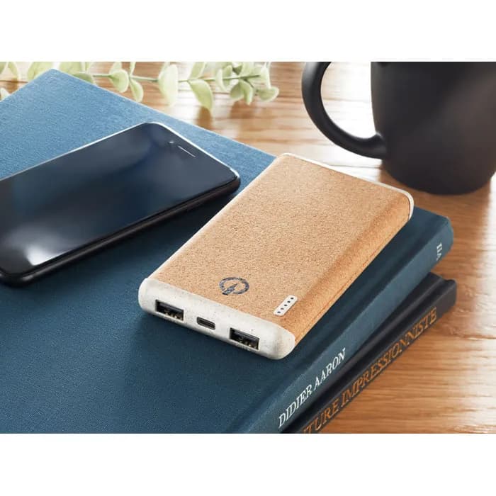 Powerbank mit Ladestation - RALIA - Beige