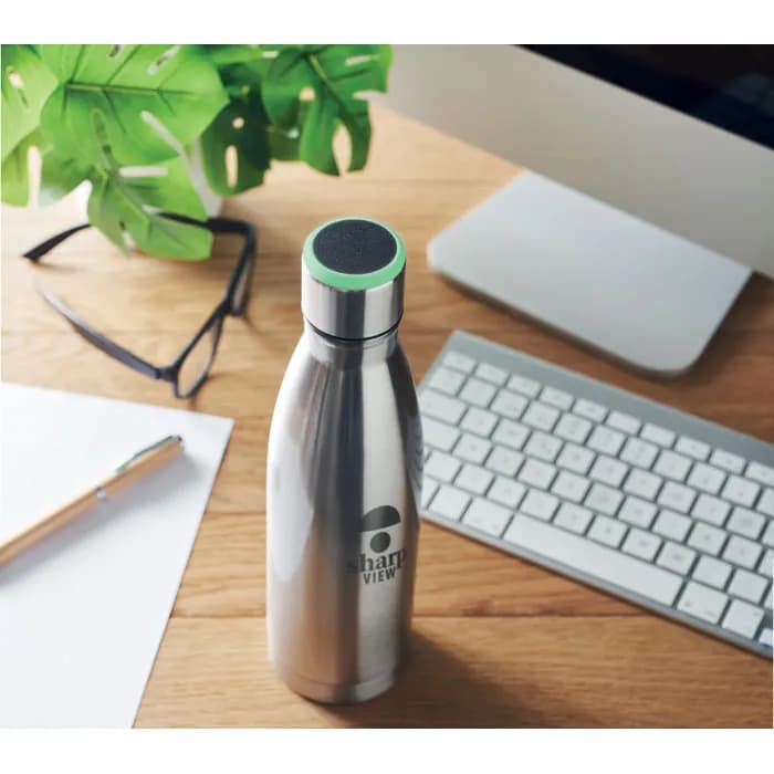 Doppelwandige Flasche 500 ml - DEREO - Mattsilber