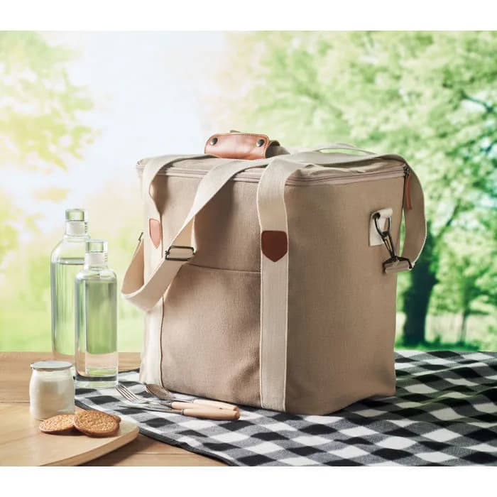 Große Kühltasche Canvas - KECIL LARGE - Beige