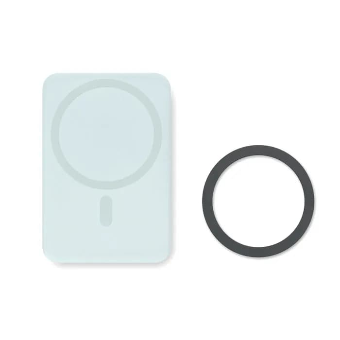 Powerbank mit Ladestation 15W - DOUBLETIC - Babyblau