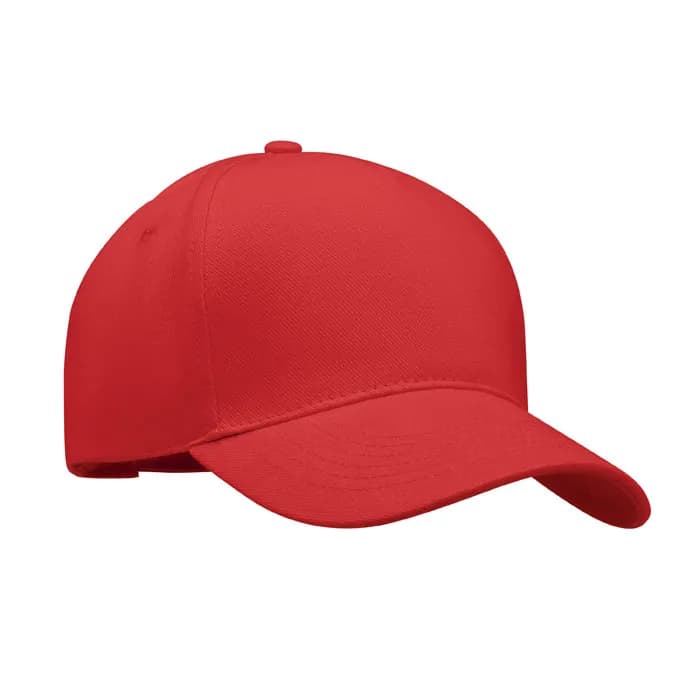 BASEBALL CAP 5 PANELS 260G/M² - LONG BEACH SINGA - Rot