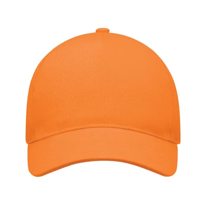 BASEBALL CAP 5 PANELS 260G/M² - LONG BEACH SINGA - Orange