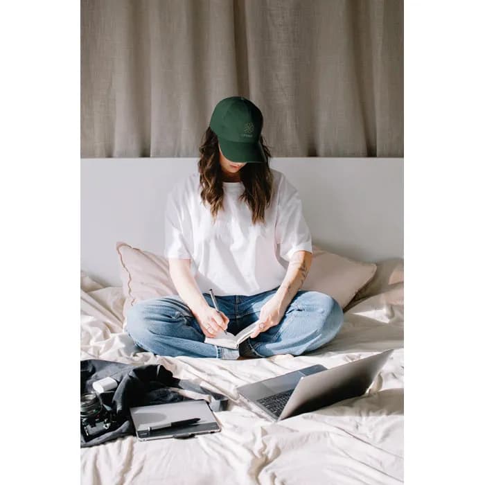 BASEBALL CAP 5 PANELS 260G/M² - LONG BEACH SINGA - Dunkelgrün