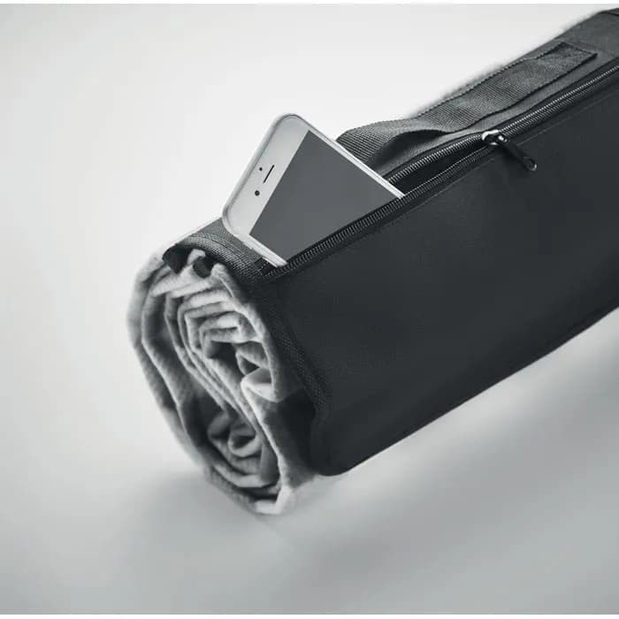 Picknick Decke RPET-Fleece - CALY - Schwarz