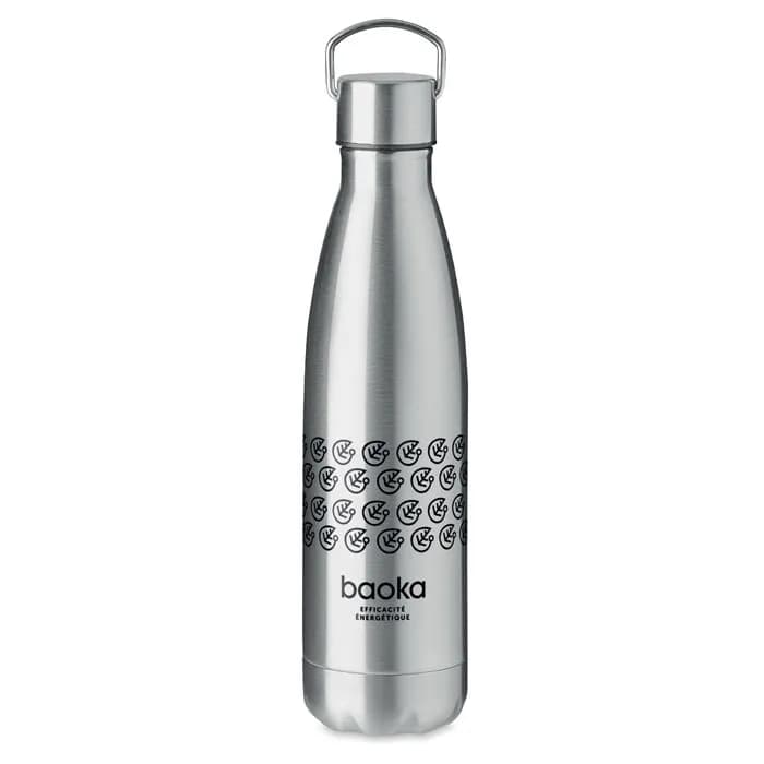 Doppelwandige Flasche 500ml - ARCTIC - Mattsilber