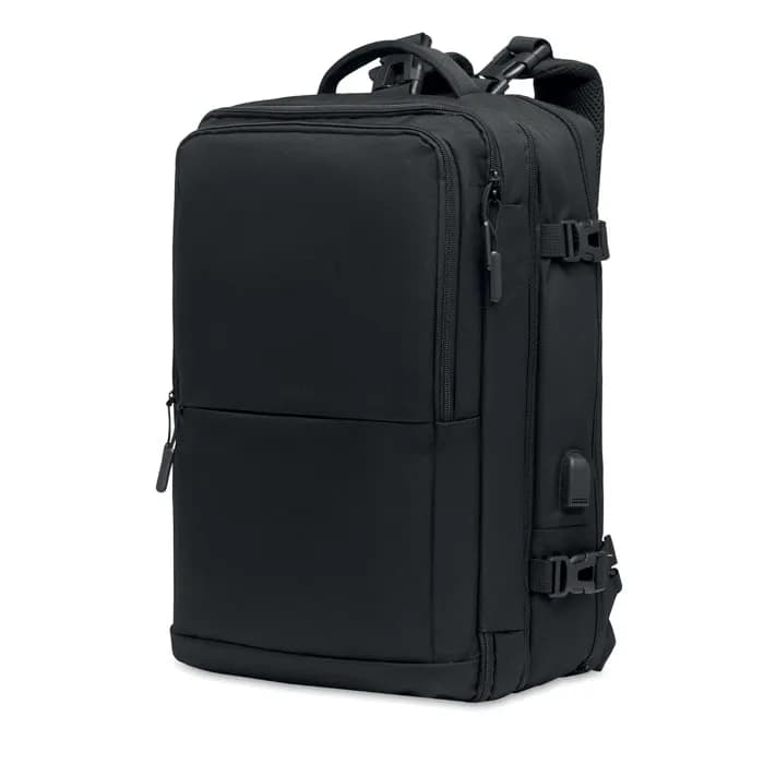 Rucksack 600D RPET - SOPHIS - Schwarz