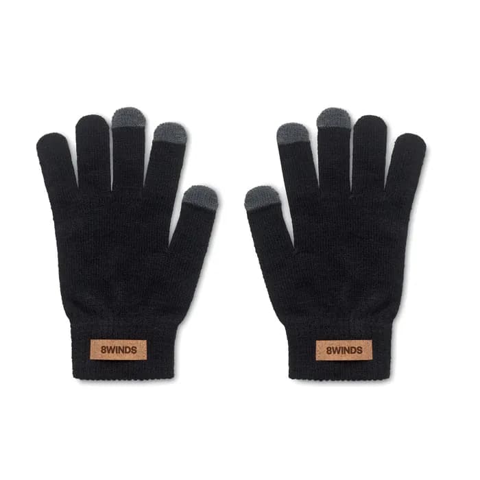 Touchscreen Handschuhe RPET - DACTILE - Schwarz