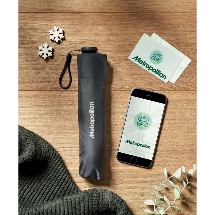 Ultraleichter Regenschirm - MINIBRELLA - Schwarz