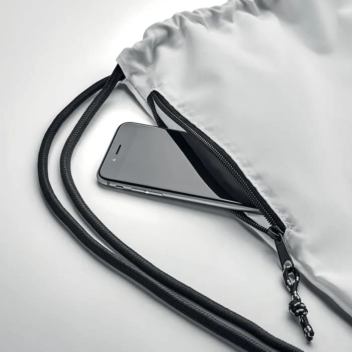 Großer Beutel mit Kordelzug - NIGHT - Weiß