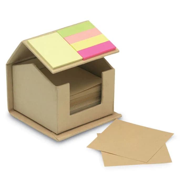 Notizzettelbox - RECYCLOPAD - Beige