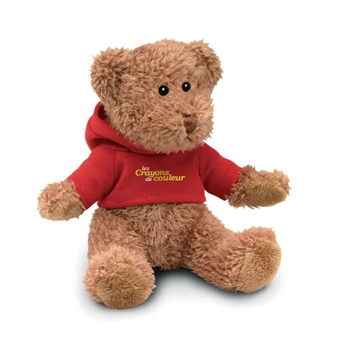 Teddybär mit Hoody  - JOHNNY - Rot