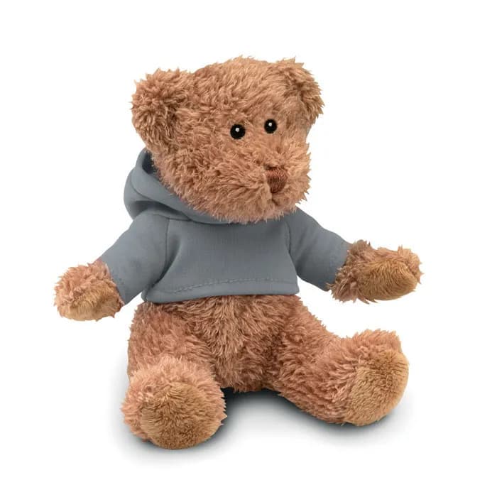 Teddybär mit Hoody  - JOHNNY - Grau