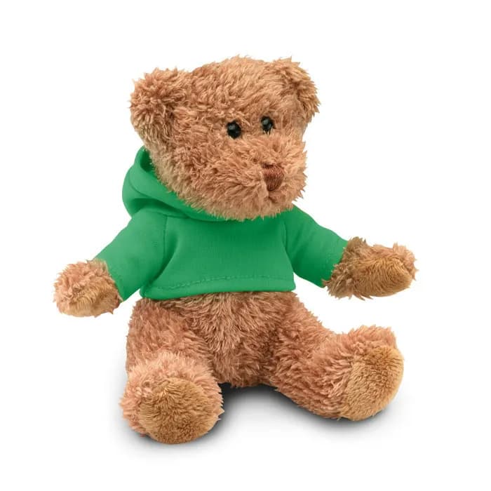Teddybär mit Hoody  - JOHNNY - Grün